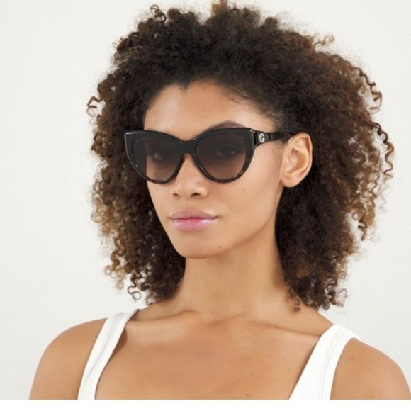 NEW Gucci Grey and Black Cat Eye Women's Sunglasses - Picture 4 of 5